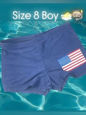 Charm Leaks Boys Swim Trunks Navy Blue Size 8 Stretch Swim Shorts